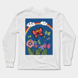 Butterfly Greetings Painting Long Sleeve T-Shirt
